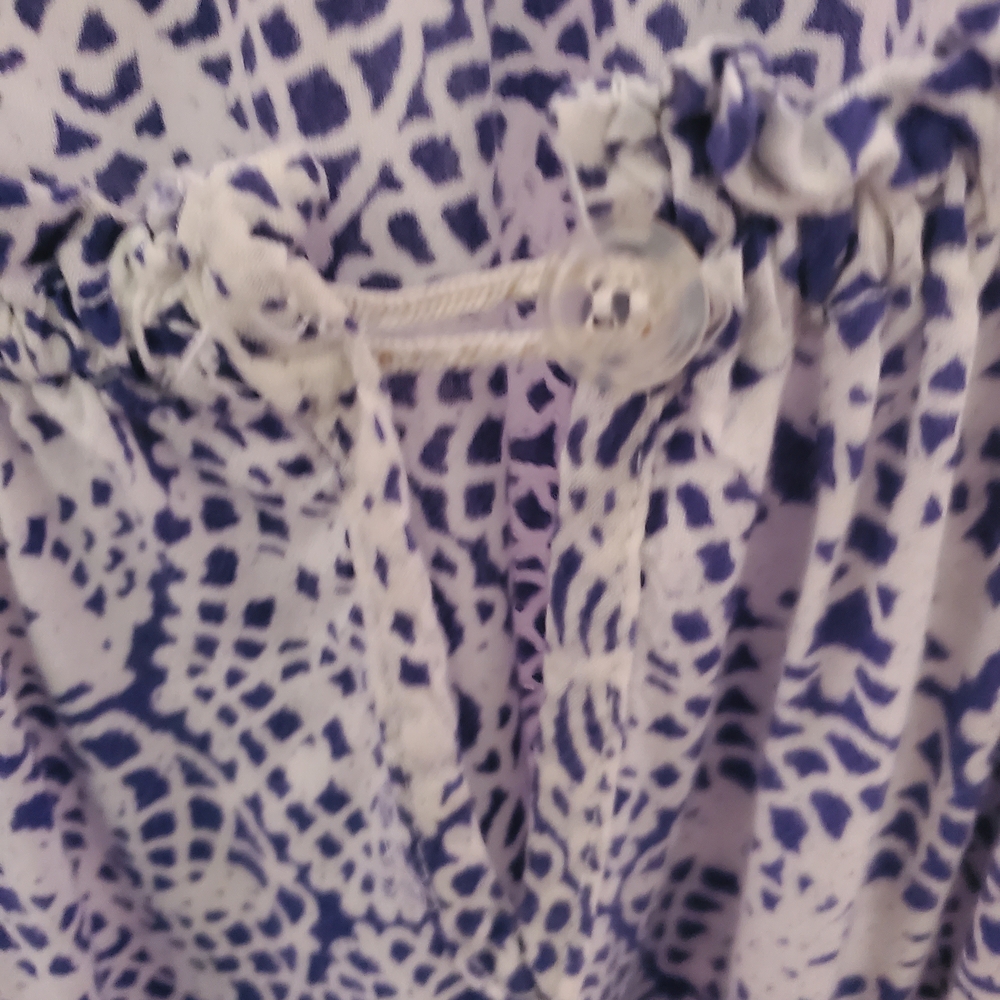 Blue and White Patterned Shirt